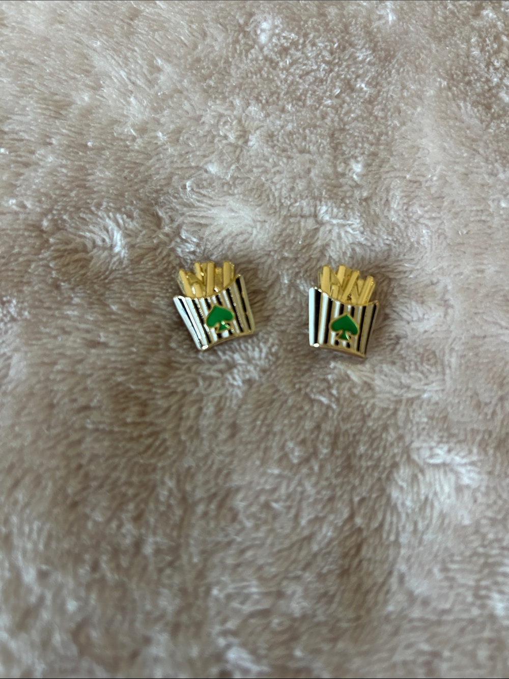 Gold Kate Spade French Fry Stud Earrings